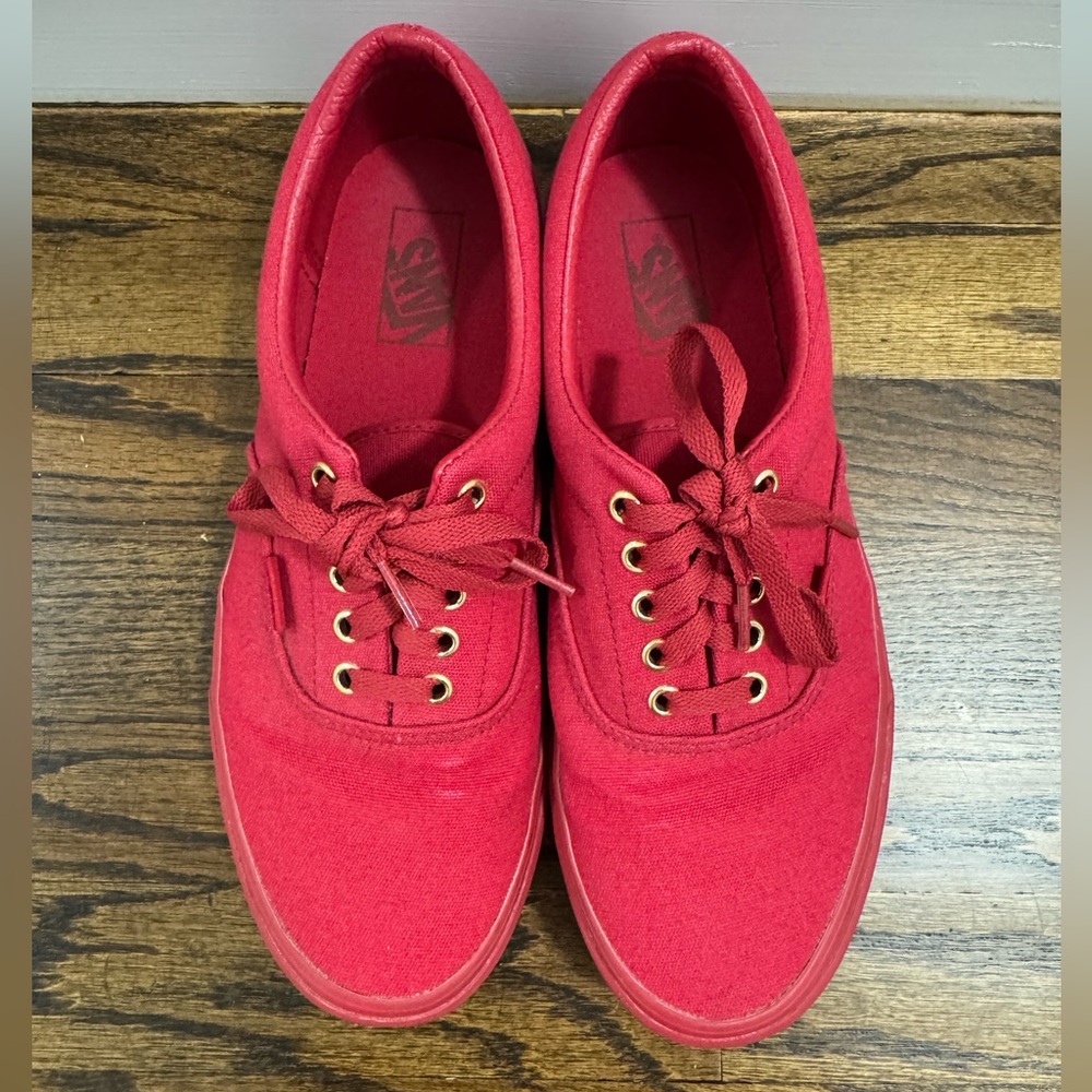 Vans Era Men’s Red/Gold Sneakers Size 10